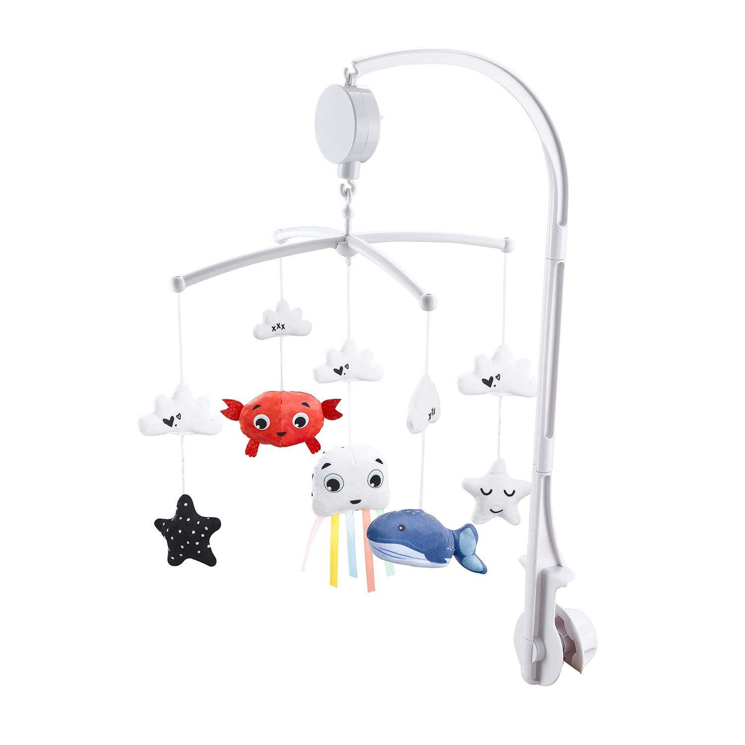 Chipolino Musik Mobile Wolken Melodien, Figuren abnehmbar, Aufzugsmechanismus wei&szlig; - Bild 1