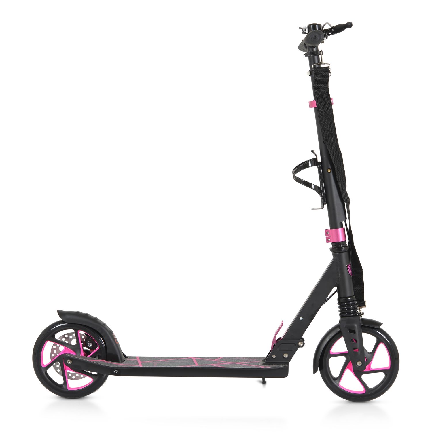 Byox Kinderroller Chic PU-R&auml;der, LED-Licht, ABEC-7 Lager, Seitenst&auml;nder, faltbar pink - Bild 1