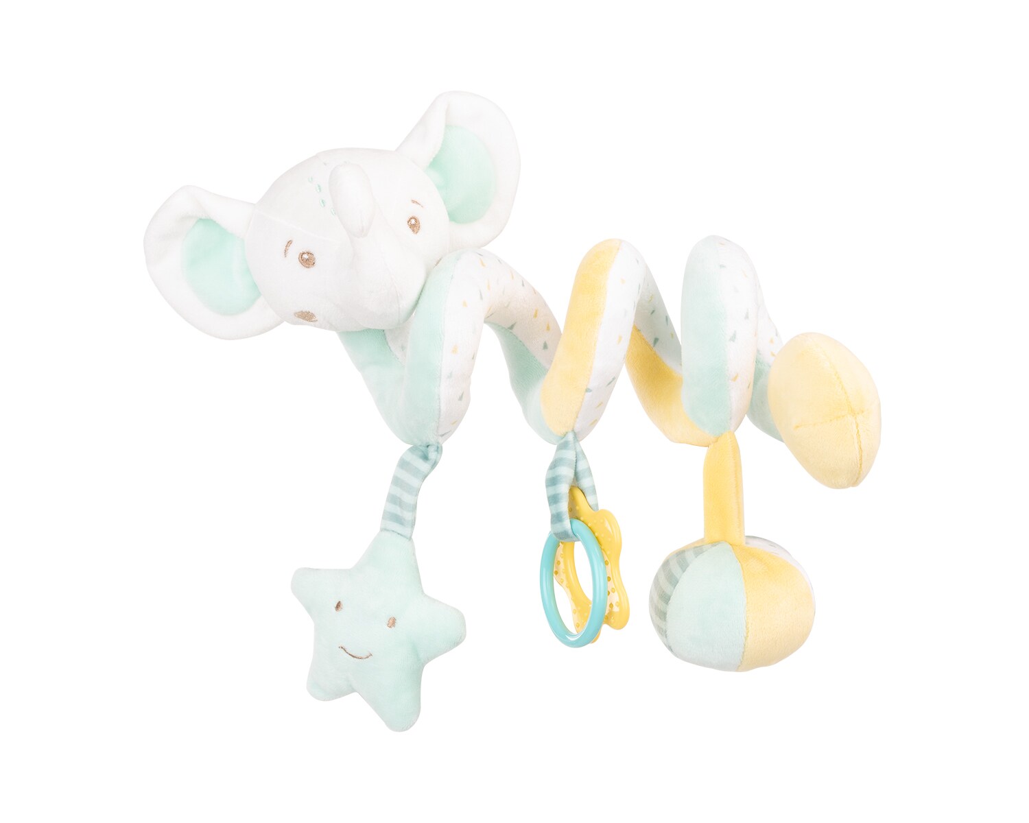 Kikkaboo Stoffspielzeug Activity-Spirale Tierform Bei&szlig;ring Greifling ab Geburt gelb - Bild 1