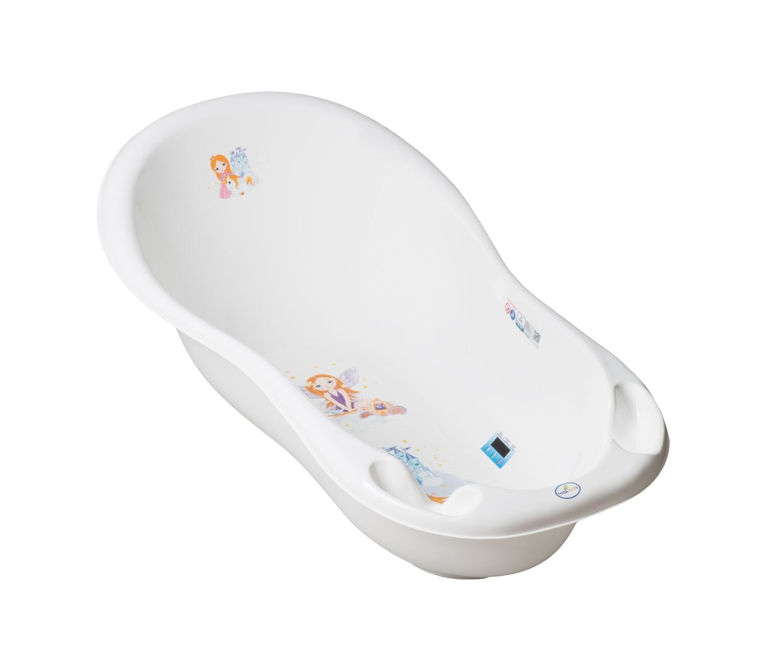 Chipolino Babybadewanne Marea Prinzessin 102 cm, Thermometer, Ablagefächer weiß | 03800931017330