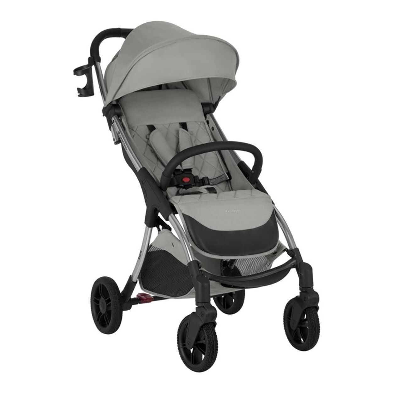 Kikkaboo Kinderwagen Buggy Cloe bis 22 kg Aluminiumrahmen faltbar Getränkehalter grau/hellgrau