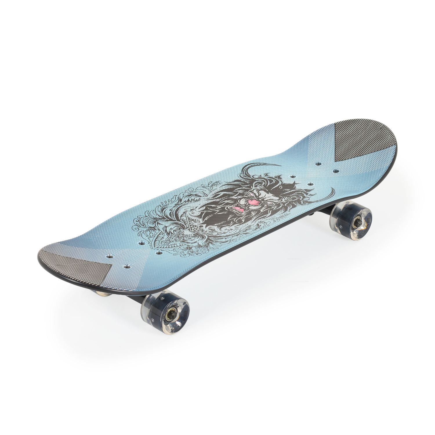 Byox Skateboard 28 Zoll ABEC-7 Aluminium PU-Leuchtr&auml;der LED Deckgr&ouml;&szlig;e 71 x 20 cm blau - Bild 1