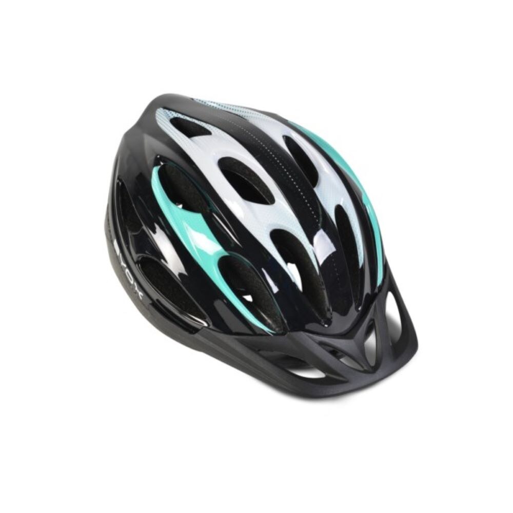 Byox Kinder Schutzhelm Y02 Gr&ouml;&szlig;e L 58-62 cm, 17 L&ouml;cher,  einstellbar, LED-Licht gr&uuml;n - Bild 1