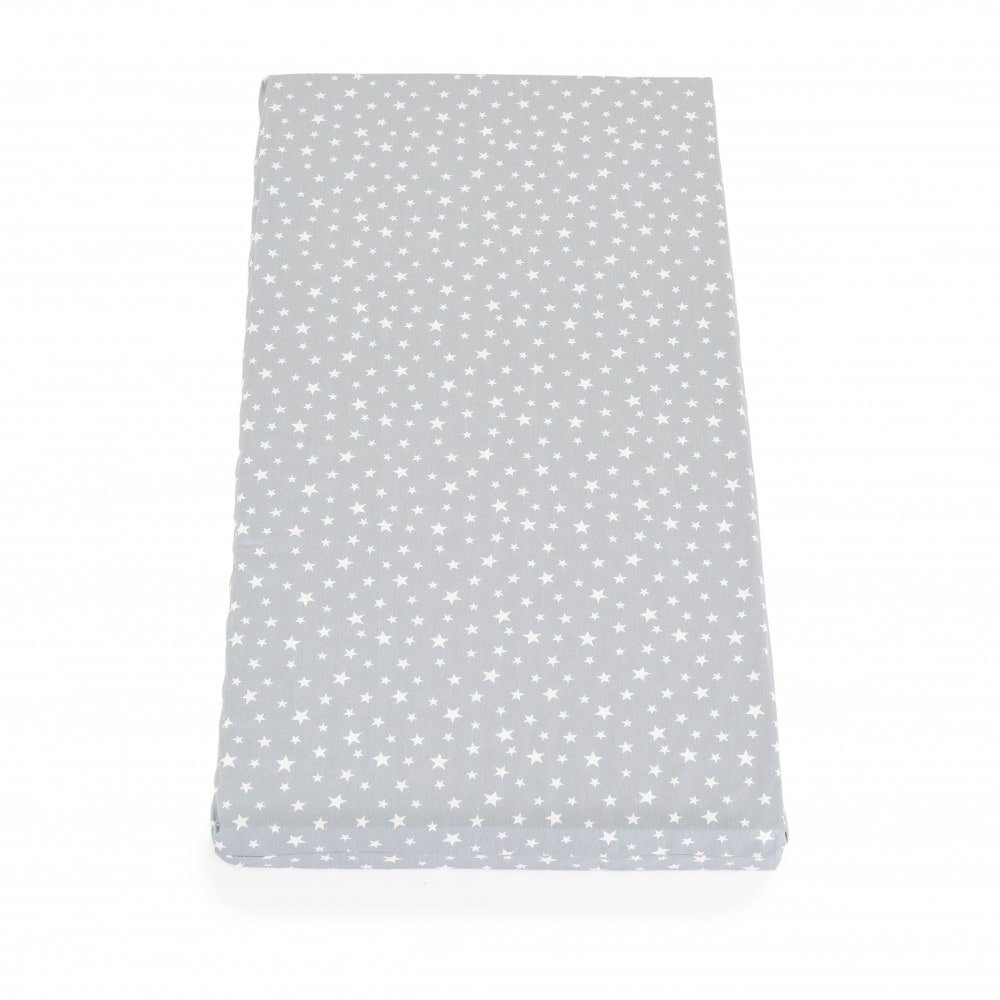 Moni Babybett-Matratze Classico 120 x 60 x 9 cm, Bezug abnehmbar, 100% Baumwolle hellgrau - Bild 1