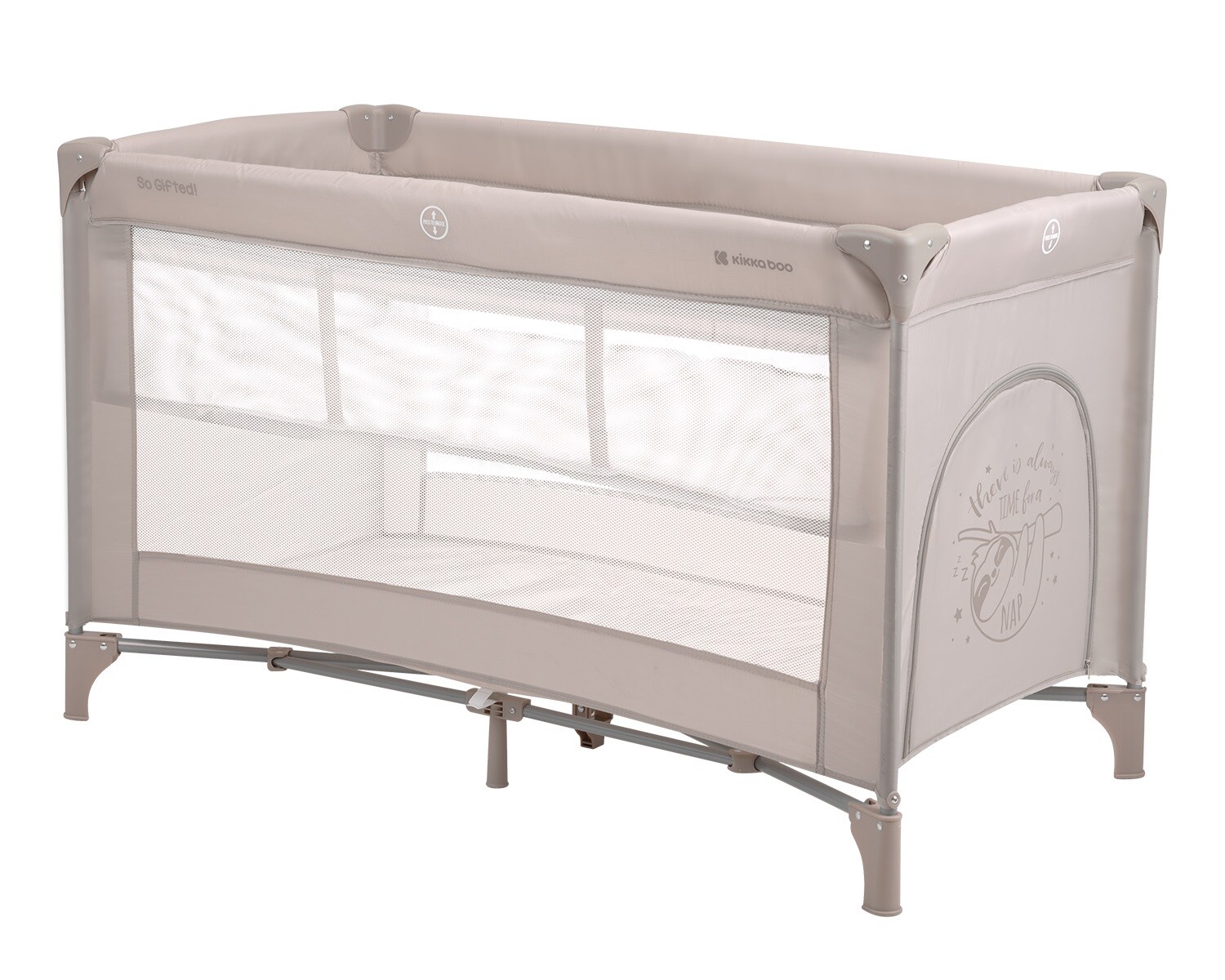 Kikkaboo Reisebett, Laufstall So Gifted 2 Ebenen Matratze, Tragetasche, &Ouml;ffnung braun - Bild 1