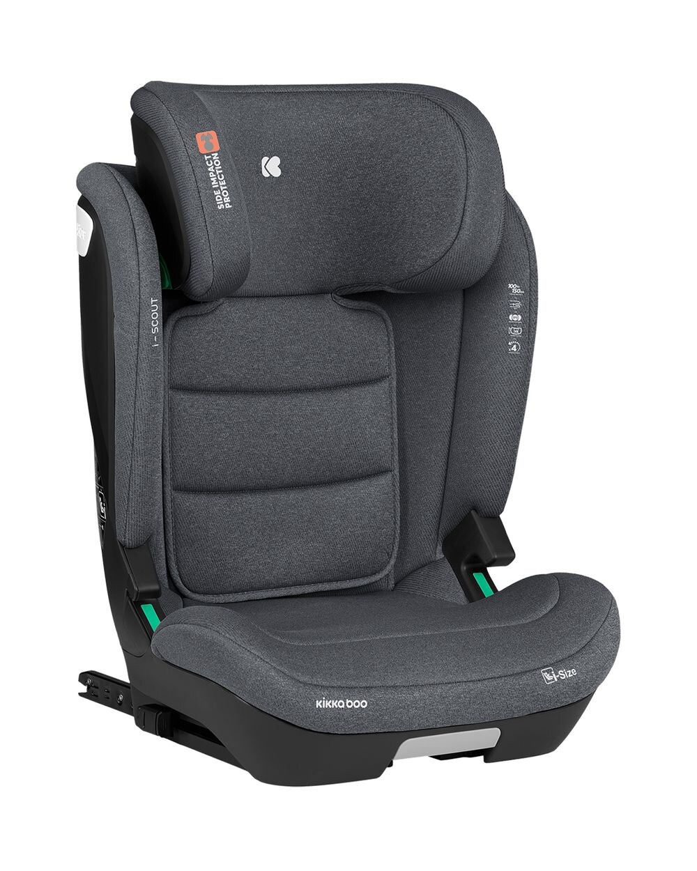 Kindersitz i-Scout i-Size (100 - 150 cm) Kopfstütze verstellbar Isofix grau