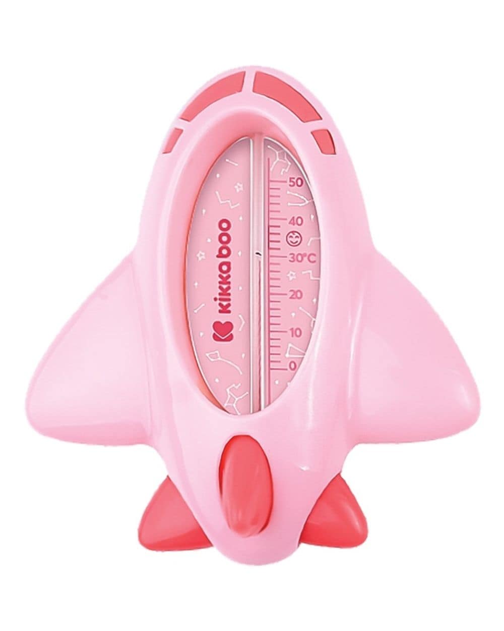 Kikkaboo Wasserthermometer Flugzeug, Badethermometer f&uuml;r ein sicheres Baden pink - Bild 1
