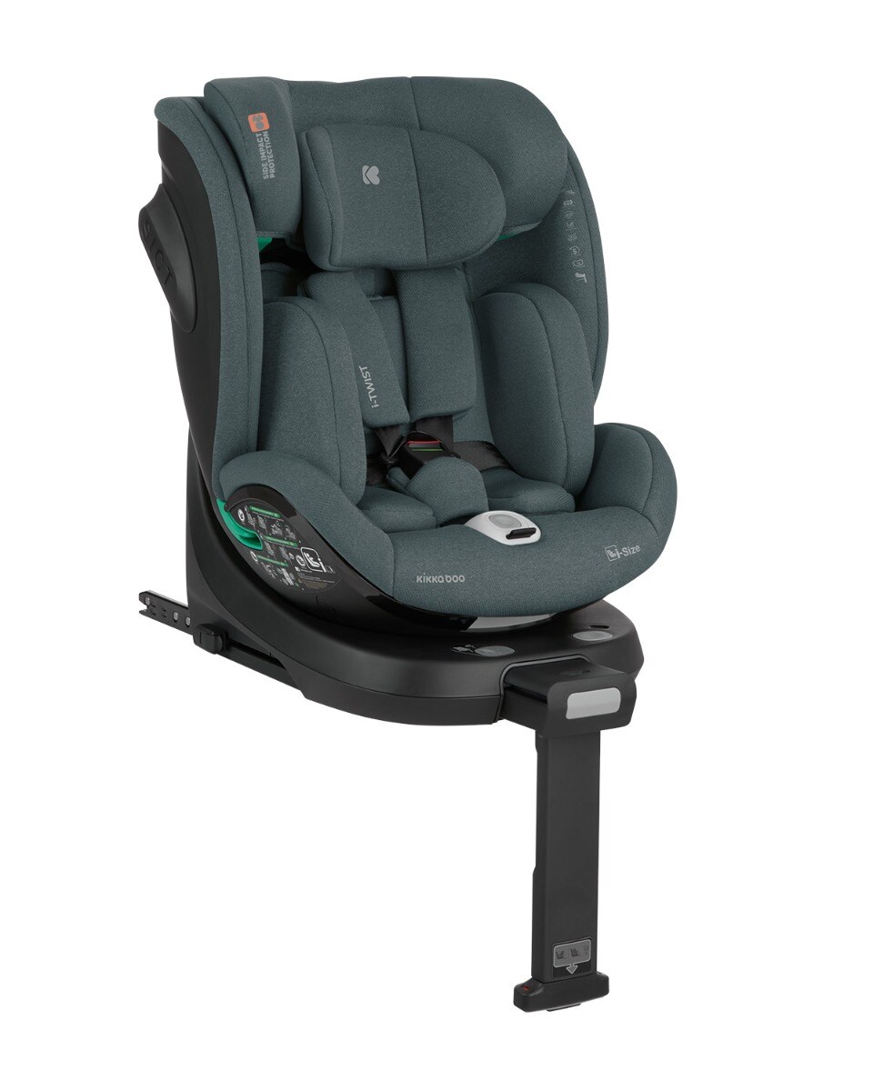 Kikkaboo Kindersitz i-Twist i-Size (40-150 cm) Gruppe 0+/1/2/3 St&uuml;tzbein Isofix gr&uuml;n - Bild 1