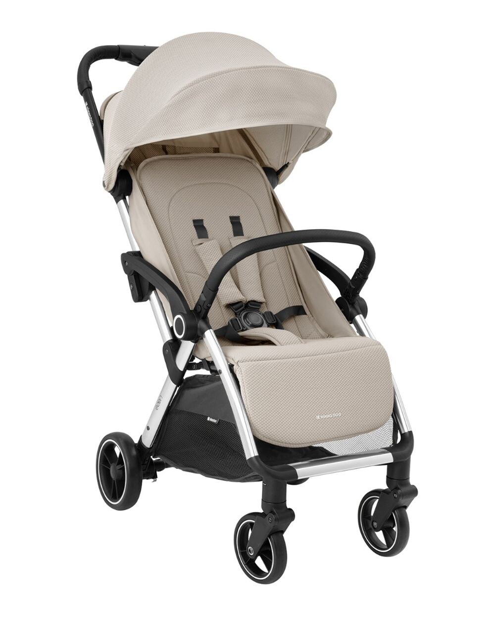 Kikkaboo Kinderwagen, Buggy Eden bis 22 kg Federung Regenschutz zusammenklappbar beige