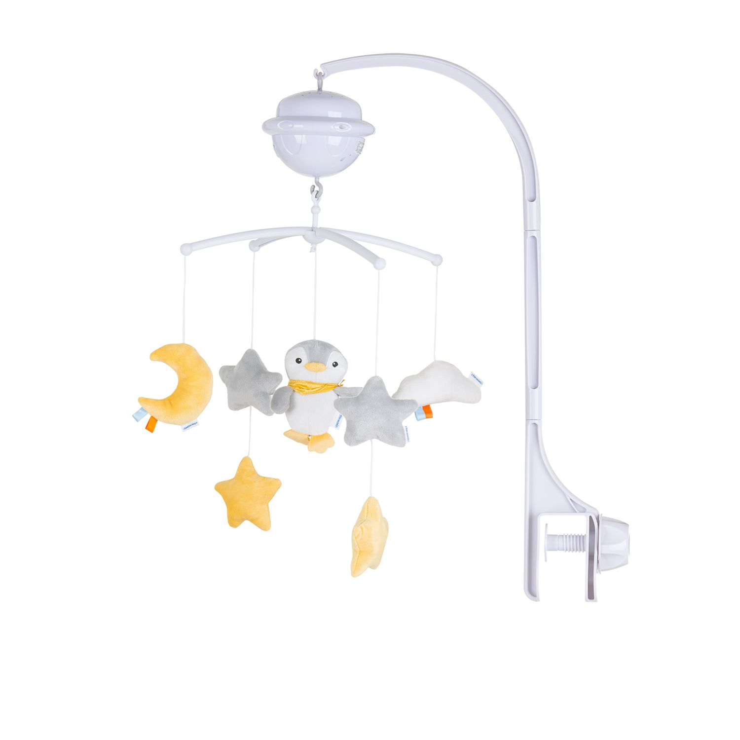 Chipolino Musikmobile Bluetooth-Funktion Projektor Pl&uuml;schfiguren Universalklemme gelb - Bild 1