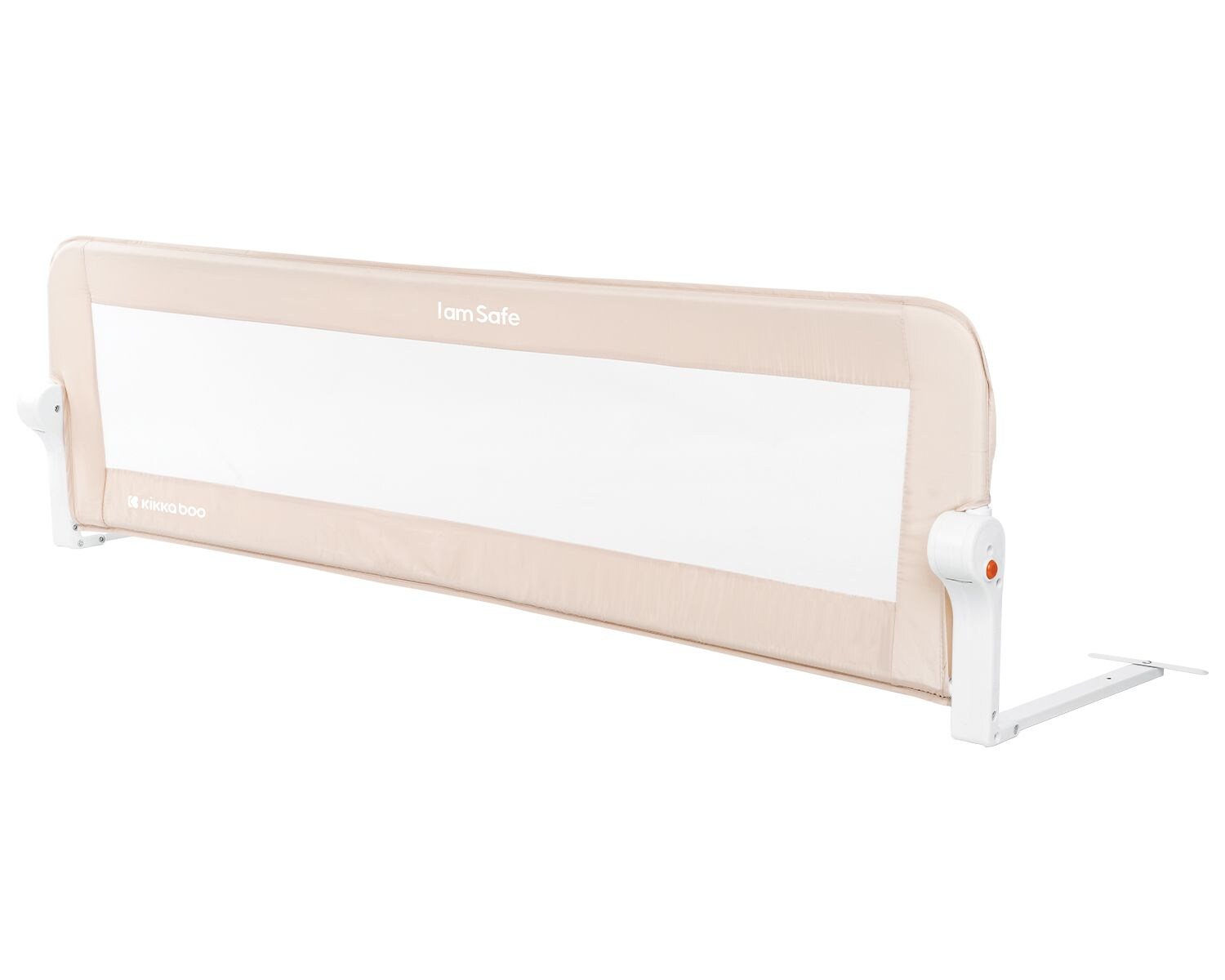 Kikkaboo Bettschutzgitter I am safe 150 cm, klappbar, Bettgitter, ab 18 Monaten hellbraun