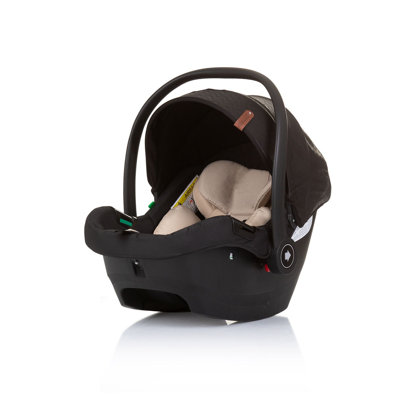 Chipolino i-Size Babyschale Duo Smart Gruppe 0+, Kissen, verstellbare Kopfst&uuml;tze schwarz - Bild 1