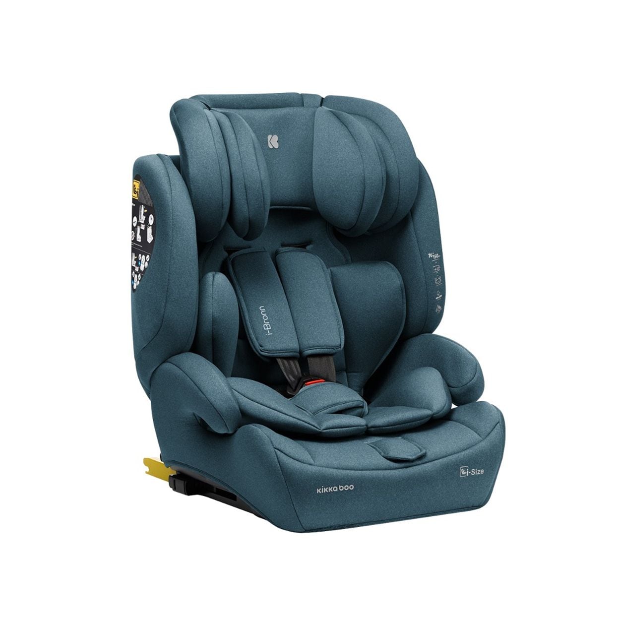 Kikkaboo Kindersitz I-Bronn i-Size (76-150cm) Isofix, Top Tether, Kissen, Gurt gr&uuml;n - Bild 1