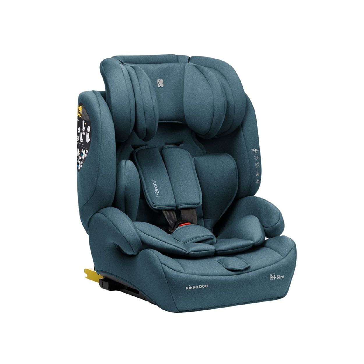 Kikkaboo Kindersitz I-Bronn i-Size (76-150cm) Isofix, Top Tether, Kissen, Gurt grün