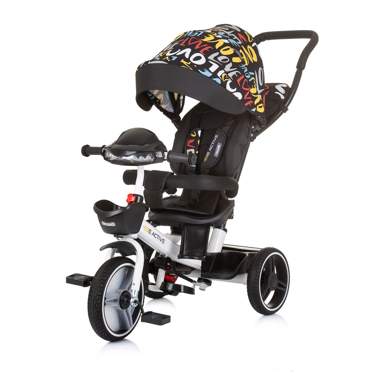 Chipolino Tricycle Dreirad Be Active 2 in 1 Sitz drehbar Musik Licht drehbar bunt