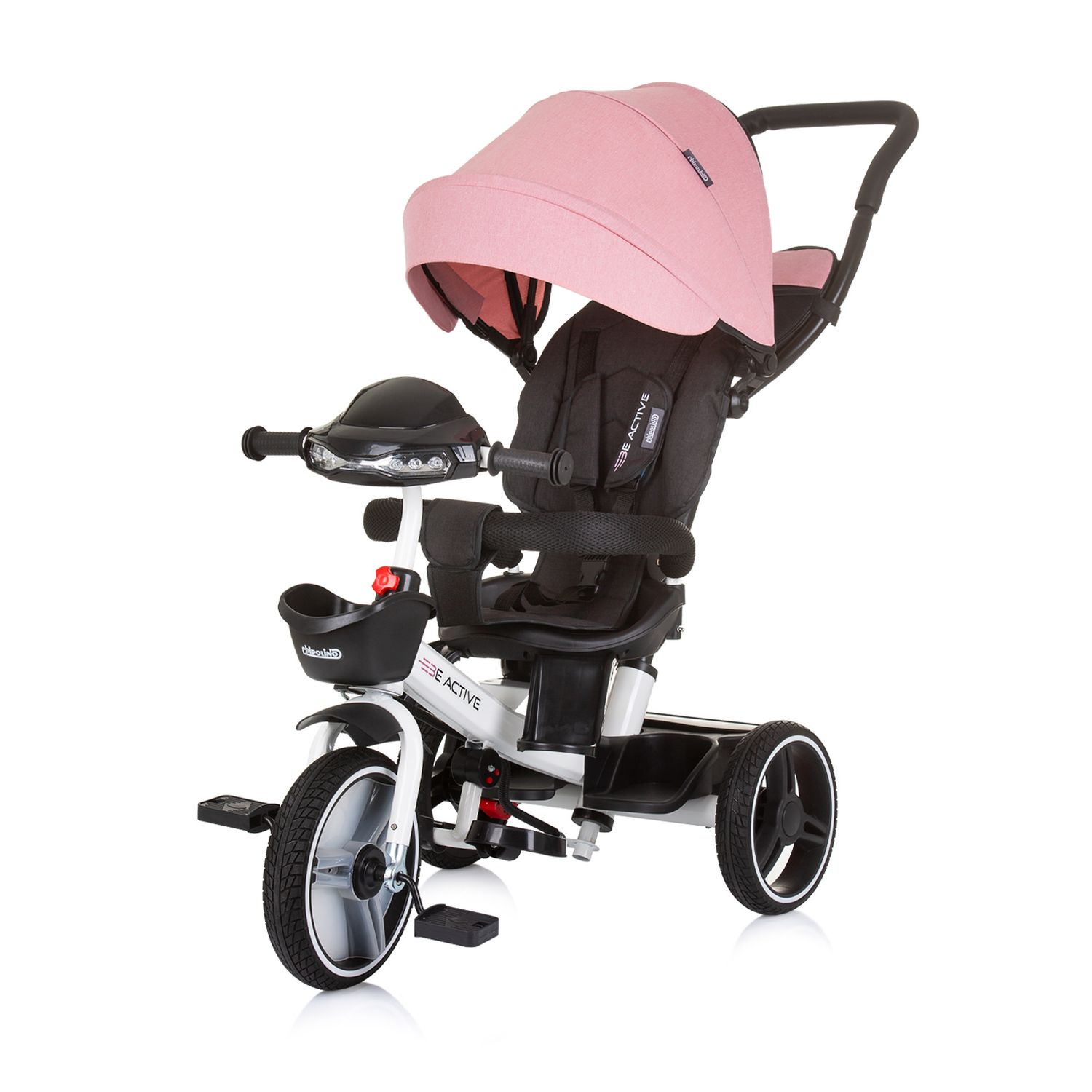 Chipolino Tricycle Dreirad Be Active 2 in 1 Sitz drehbar Musik Licht drehbar rosa - Bild 1