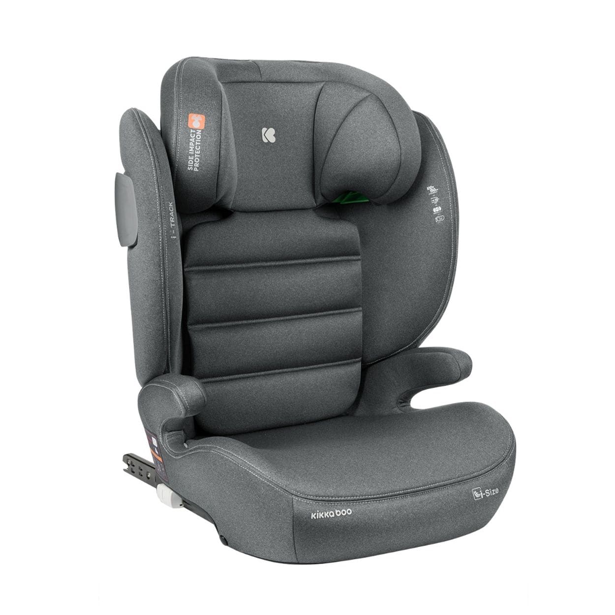 Kikkaboo Kindersitz i-Track i-Size (100 - 150 cm) Gruppe 2/3 Isofix verstellbar dunkelgrau - Bild 1