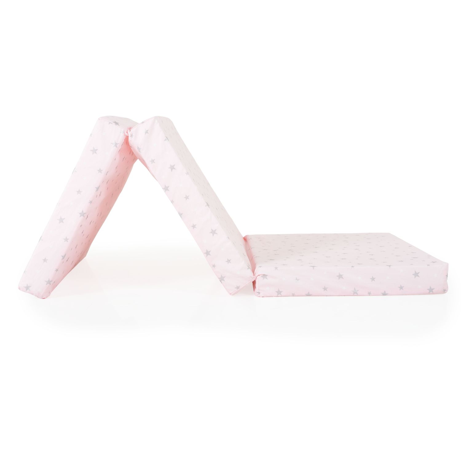 Moni Babybett Klappmatratze Mirage 120 x 60 x 6 cm Bezug waschbar Rei&szlig;verschluss rosa - Bild 1
