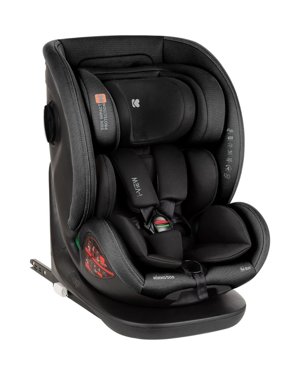 Kikkaboo Kindersitz i-View i-Size (40-150cm) Isofix Top Tether 360-Grad-Drehung schwarz - Bild 1