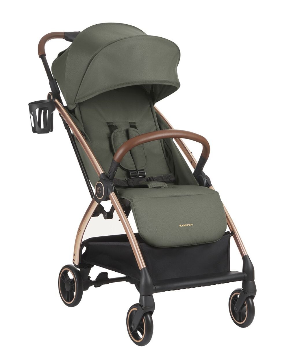 Kikkaboo Kinderwagen, Buggy Joy bis 22 kg, Rückenlehne verstellbar, faltbar grün