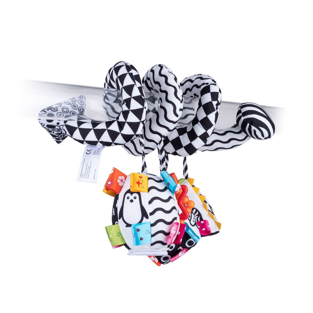 Bali Bazoo Activity Spirale 80234 geometrische Figuren Bei&szlig;ring Rassel Spiegel wei&szlig; - Bild 1