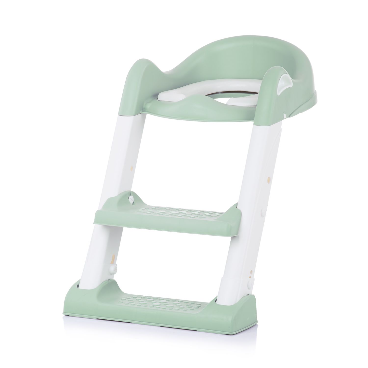 Chipolino Toilettenaufsatz, Toilettensitz mit Leiter, Griffe, Fußstütze, kompakt hellgrün