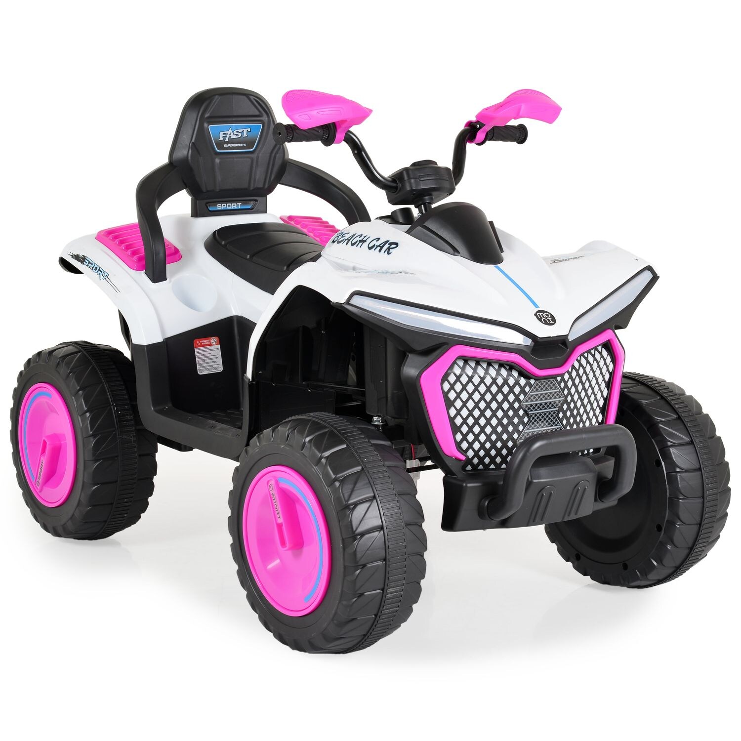 Moni Kinder Elektroquad Windy DLX-288, Musikfunktion, 4 Motoren, Scheinwerfer rosa | 03801005000531