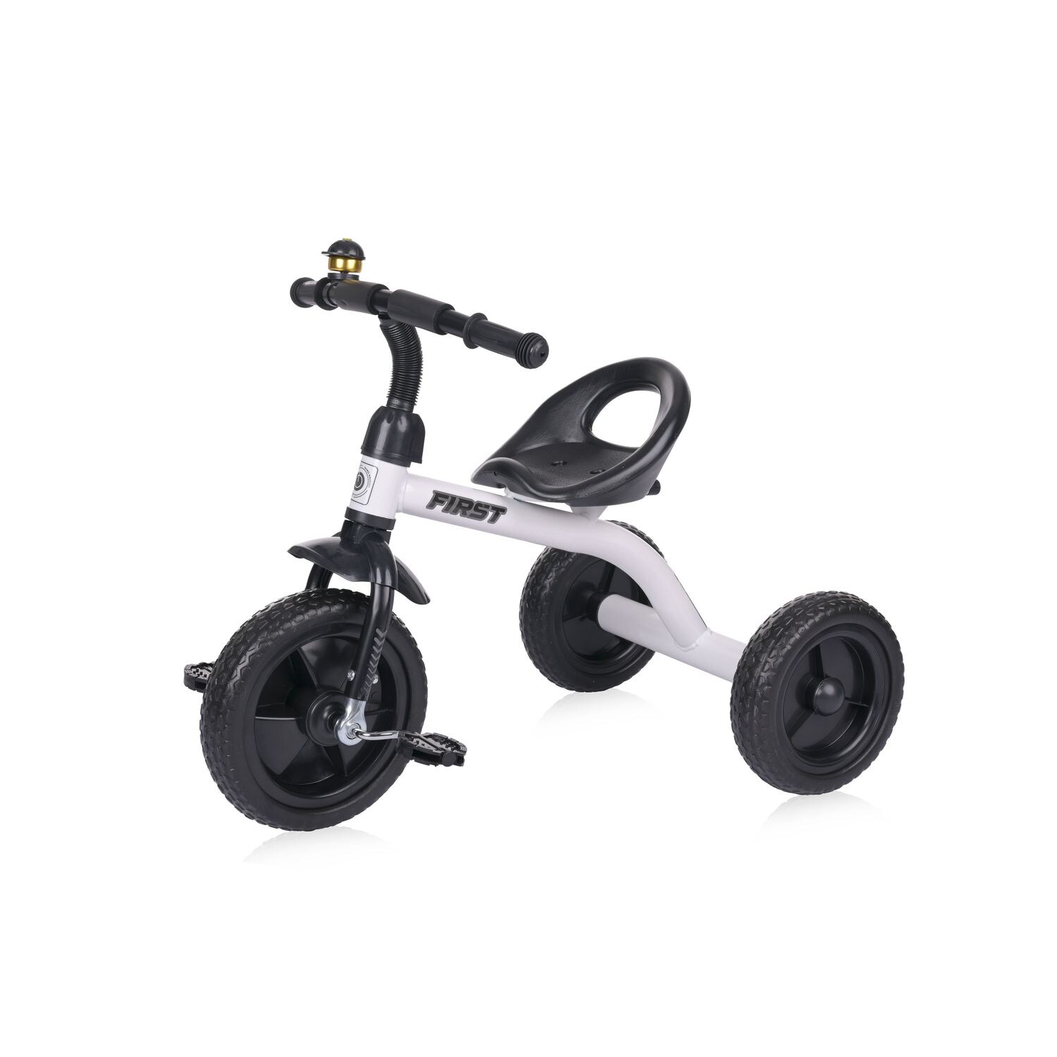 Lorelli Dreirad First ergonomischer Sitz, EVA-Räder, Sitzposition verstellbar weiß schwarz | 03800166109138