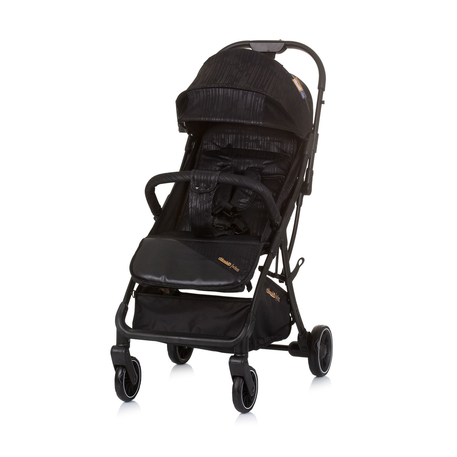 Chipolino Kinderwagen, Buggy Kiss klappbar Getr&auml;nkehalter verstellbar bis 22 kg schwarz - Bild 1