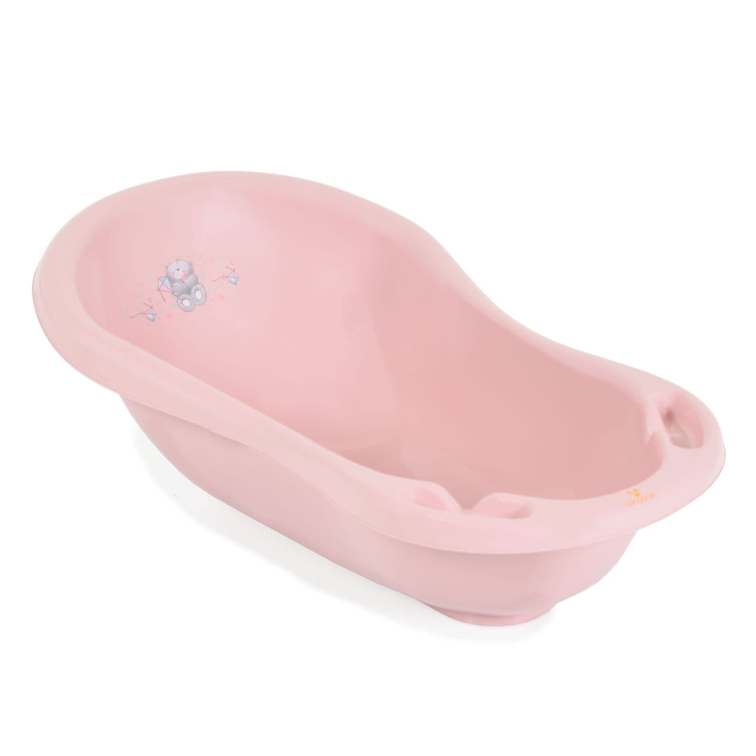 Cangaroo Baby Badewanne Basic 80 cm rutschfest, anatomische Form, Ablagef&auml;cher rosa - Bild 1