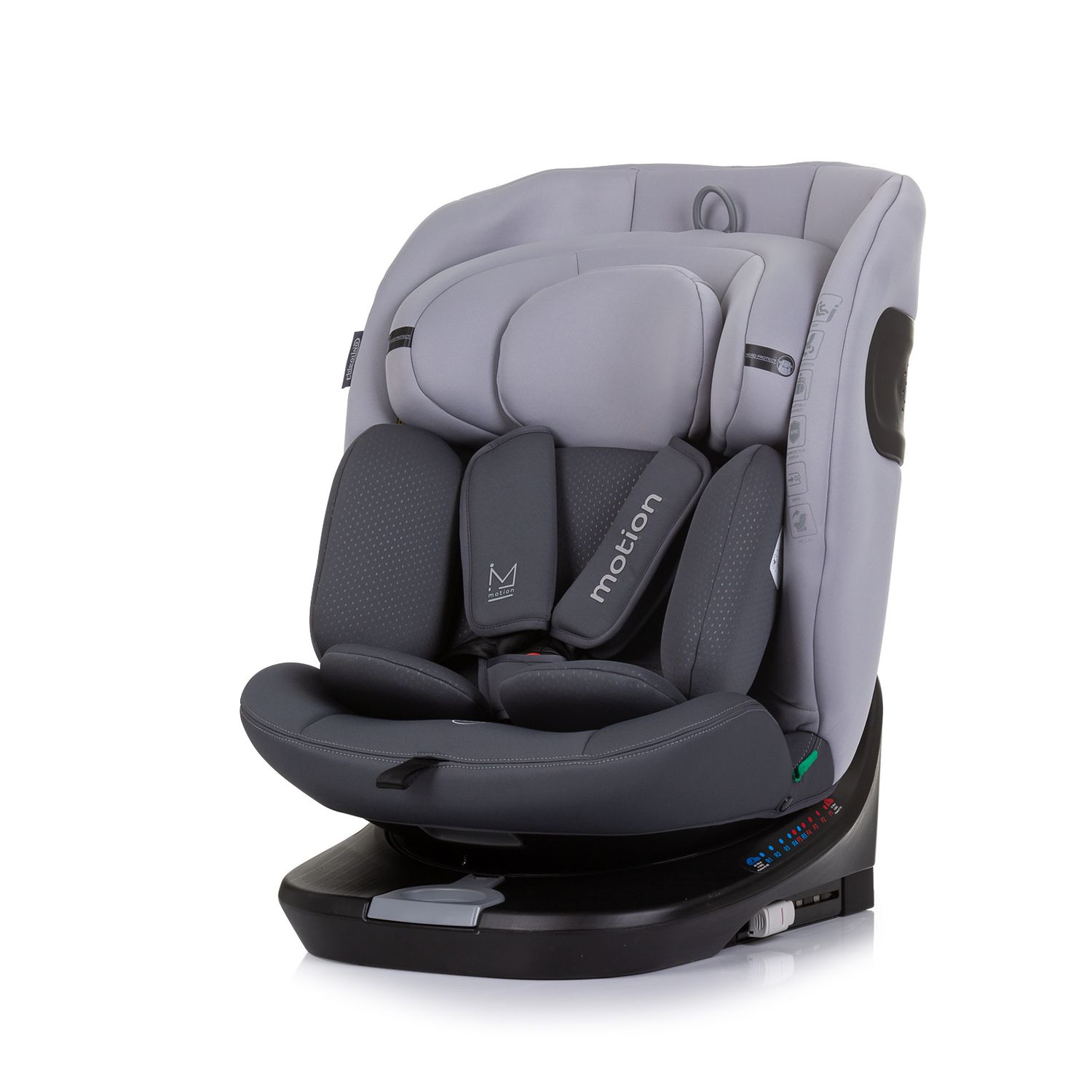 Chipolino i-Size Kindersitz Motion (40 - 150 cm) Isofix 360&deg; drehbar verstellbar grau - Bild 1