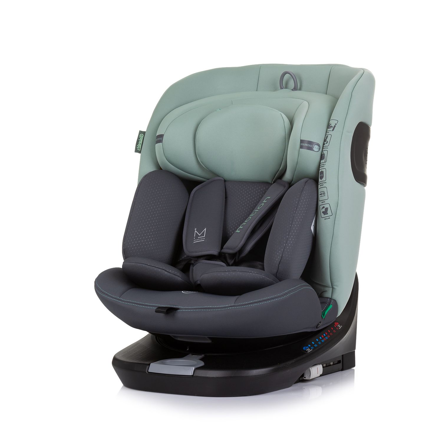 Chipolino i-Size Kindersitz Motion (40 - 150 cm) Isofix 360&deg; drehbar verstellbar gr&uuml;n - Bild 1