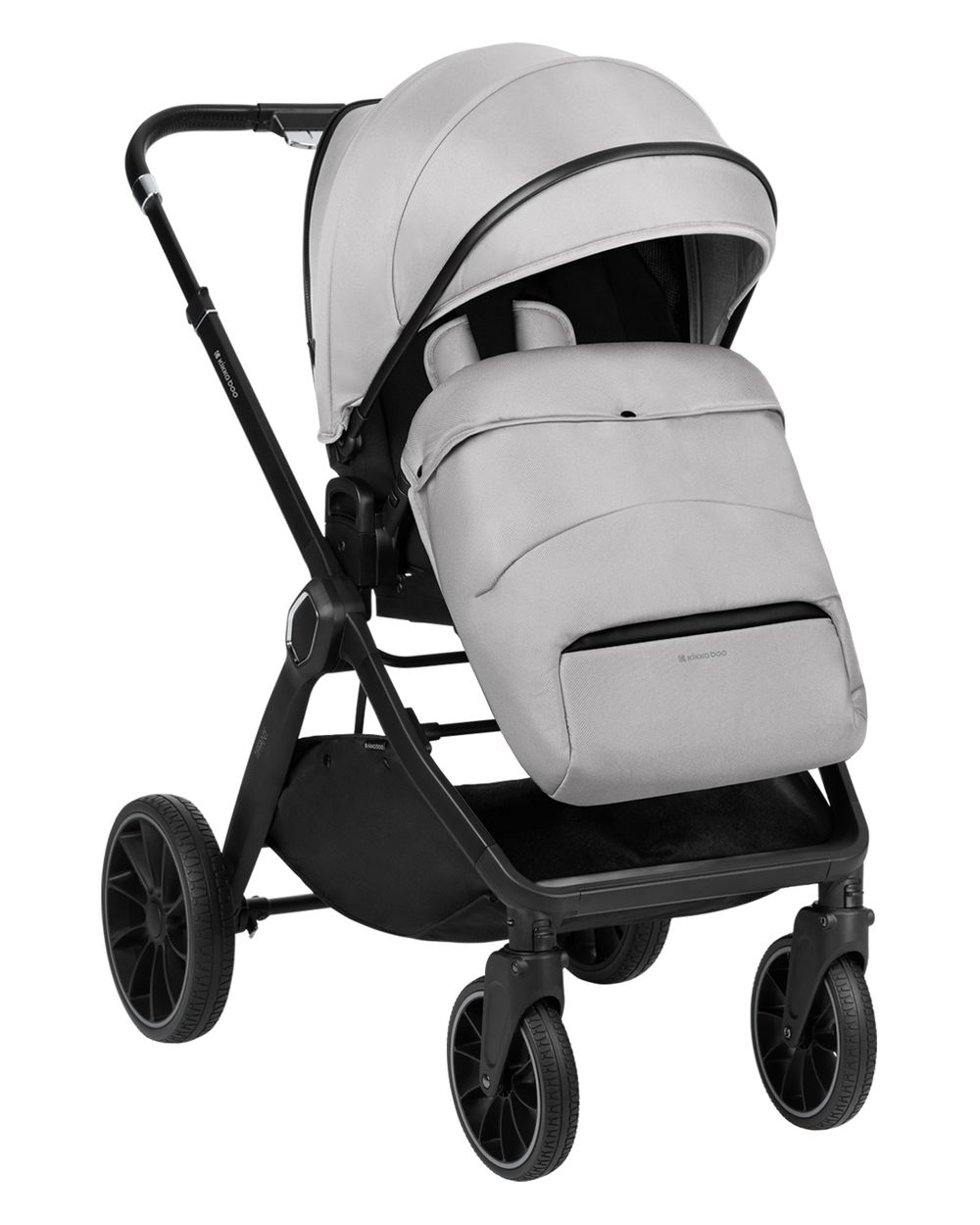 Kikkaboo Kinderwagen Tiffany 2 in 1 Babywanne, Sportsitz, Wickeltasche, PU-R&auml;der grau - Bild 1