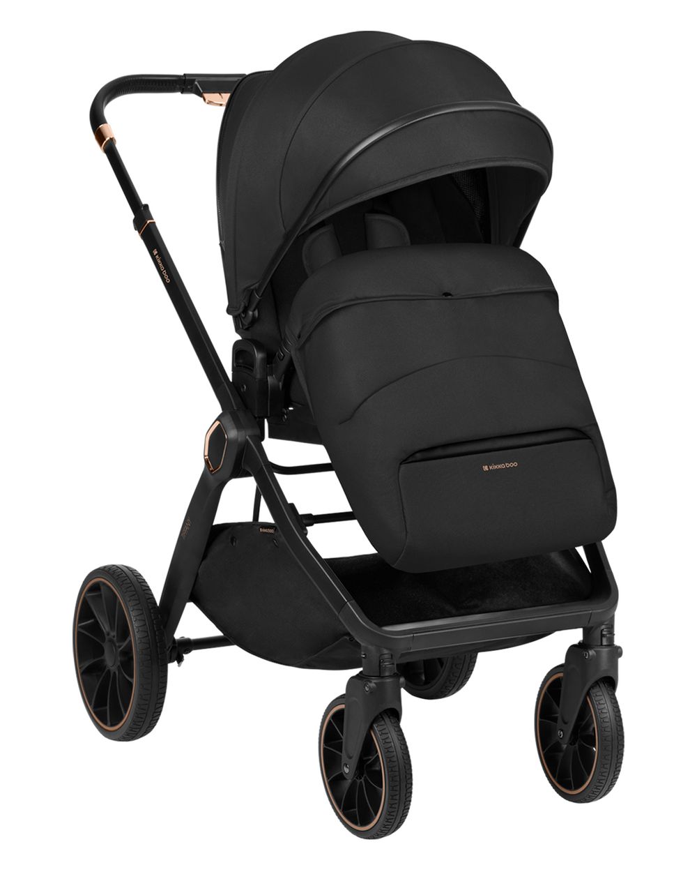 Kikkaboo Kinderwagen Tiffany 2 in 1 Babywanne, Sportsitz, Wickeltasche, PU-R&auml;der black - Bild 1