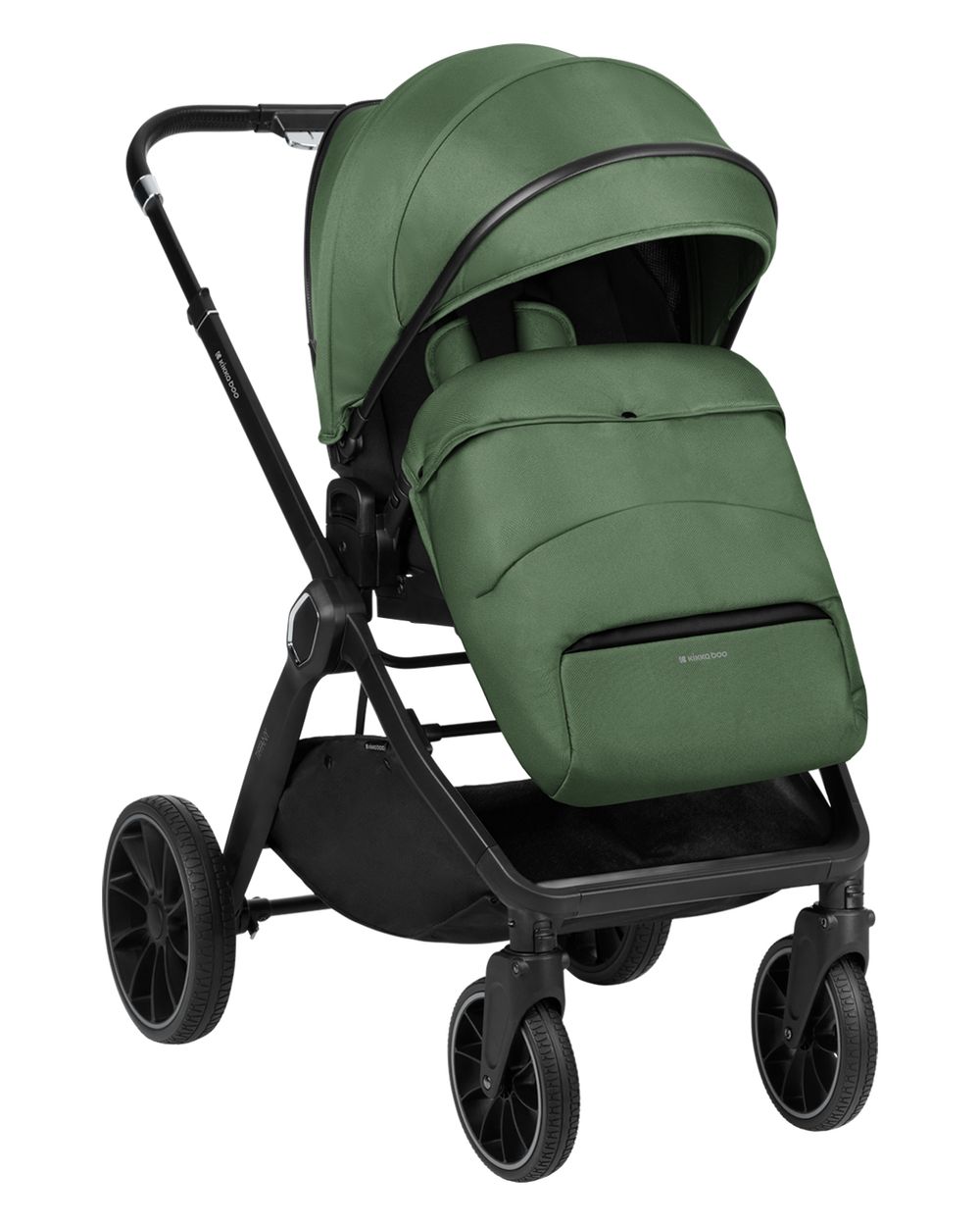 Kikkaboo Kinderwagen Tiffany 2 in 1 Babywanne, Sportsitz, Wickeltasche, PU-R&auml;der dunkelgr&uuml;n - Bild 1