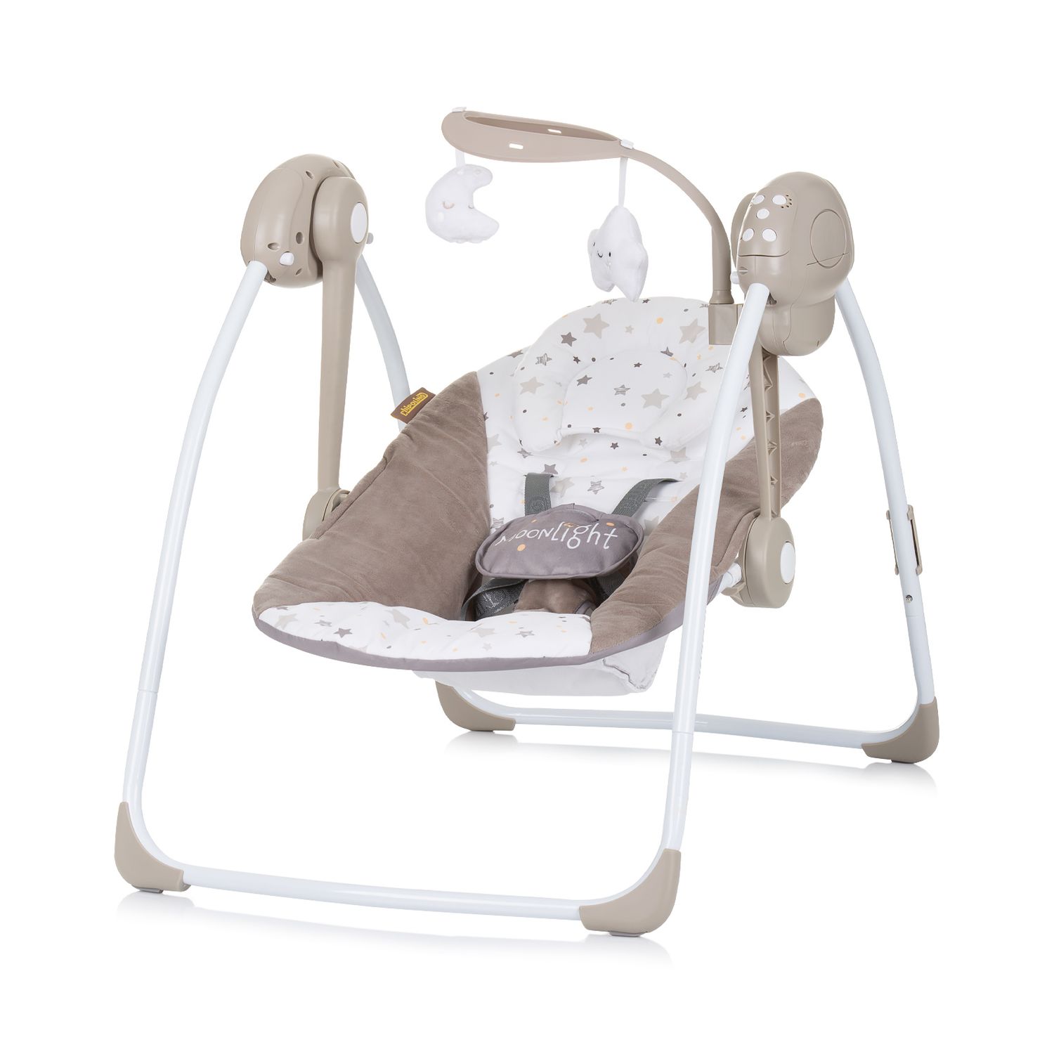 Chipolino Babywippe elektrisch Moonlight Musikfunktion, Fernbedienung, klappbar beige - Bild 1