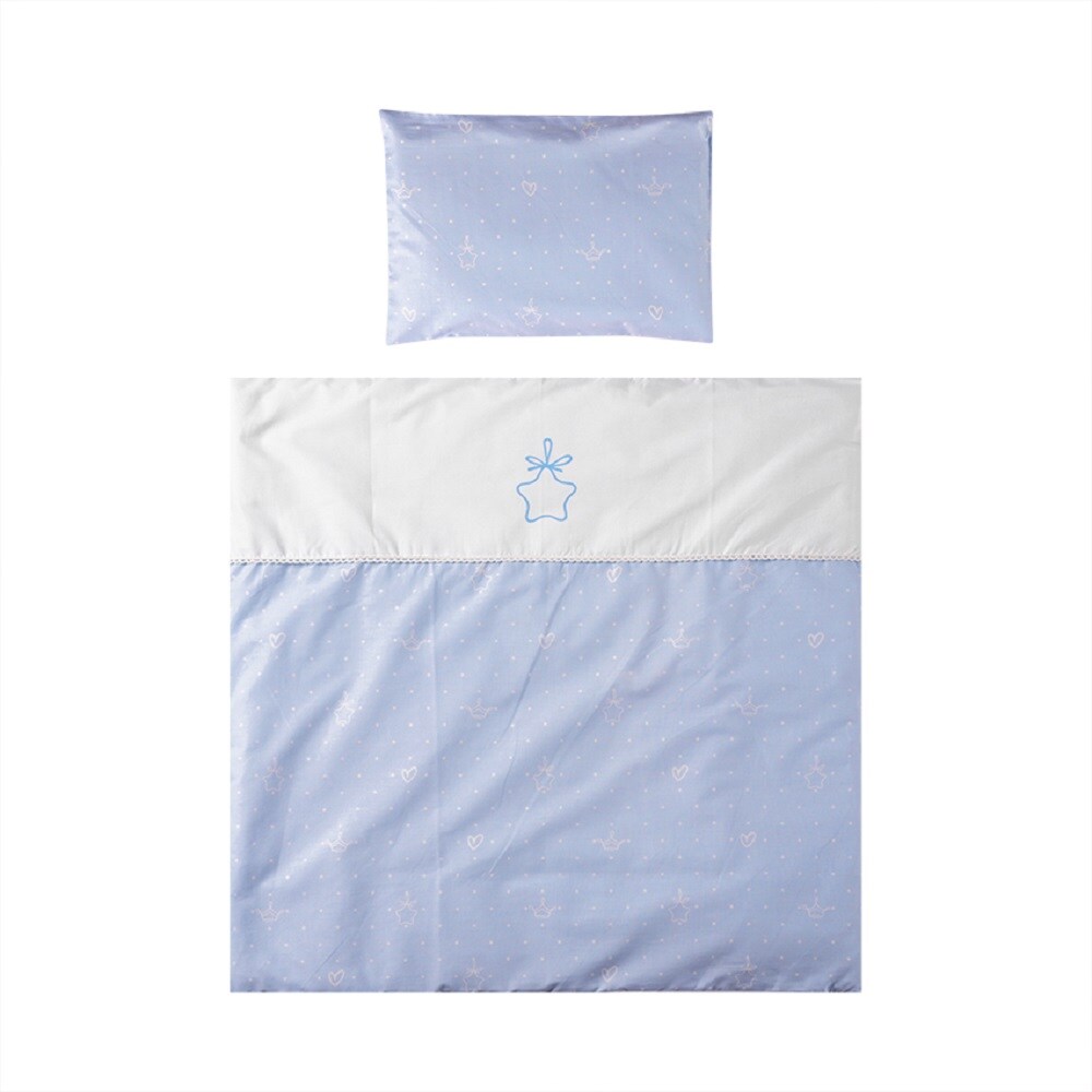 Lorelli Baby-Bettw&auml;sche 7-teiliges Set First Dreams Decke Kissen Laken Himmel blau B&auml;r - Bild 1