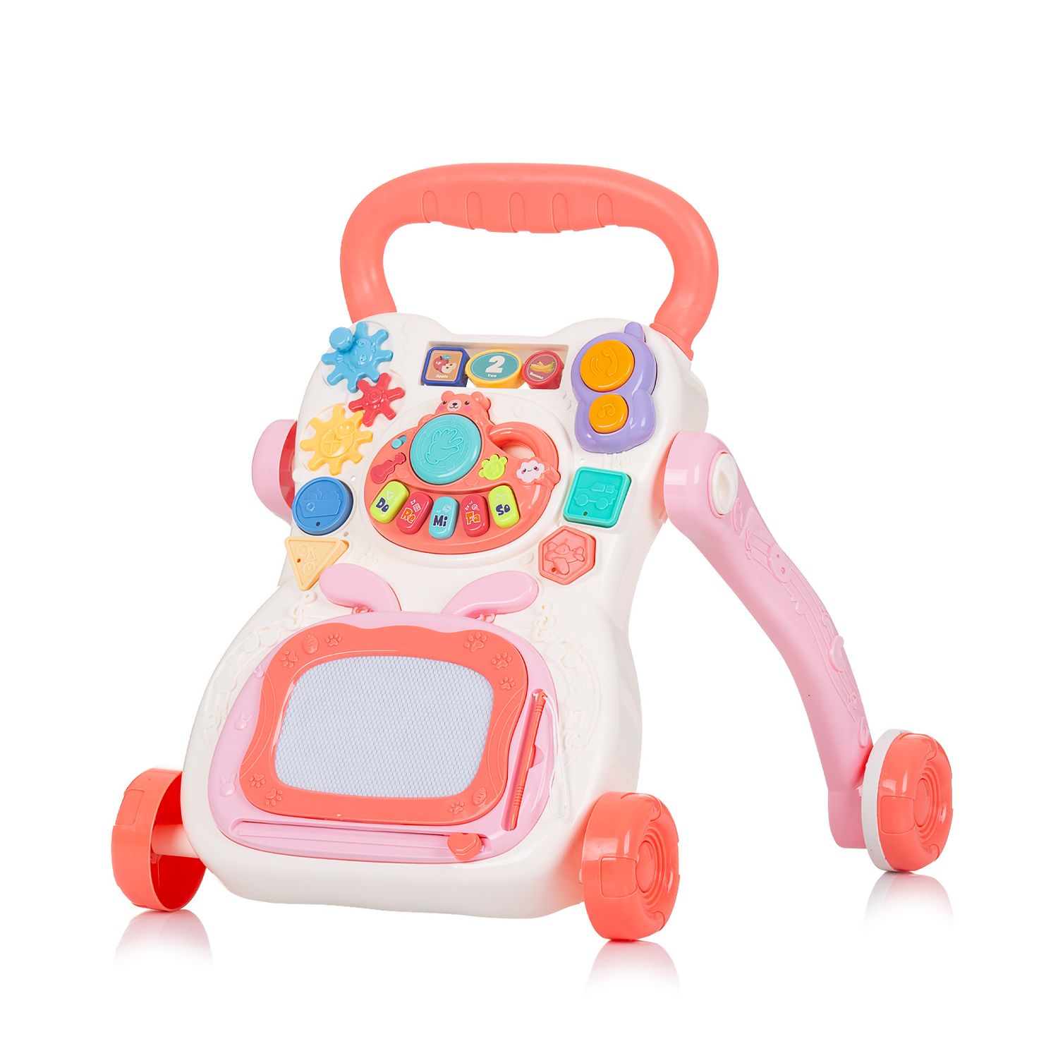 Chipolino Lauflernwagen Funny Games, Tasten, Musik, Telefon, Piano, Zeichenbrett pink - Bild 1