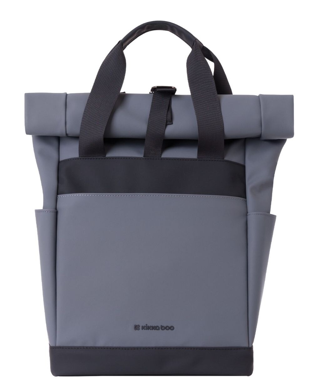 Kikkaboo Wickeltasche Cerise Rucksack Reißverschluss wasserfest Wickelunterlage grau