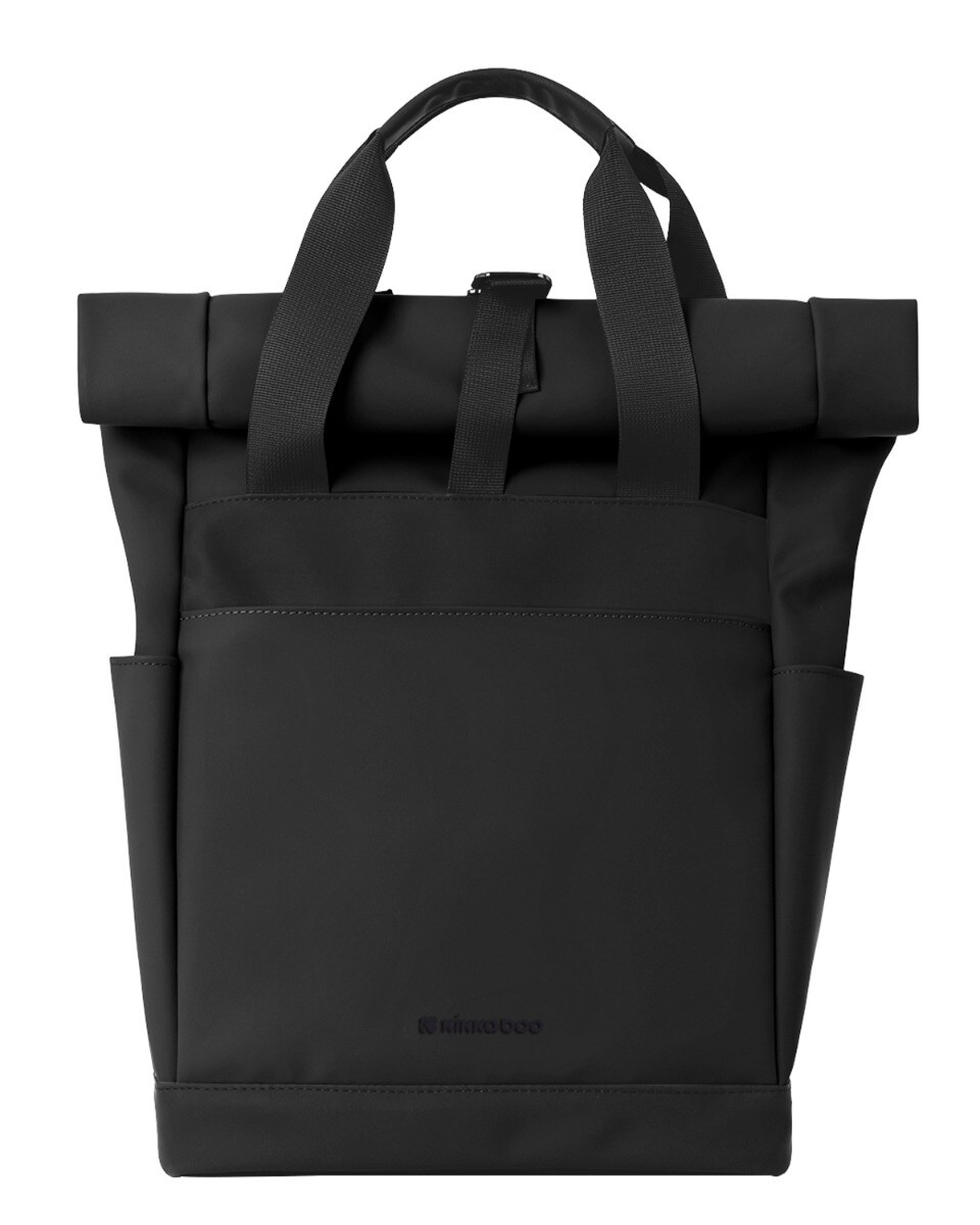 Kikkaboo Wickeltasche Cerise Rucksack Reißverschluss wasserfest Wickelunterlage schwarz | 03800171209755