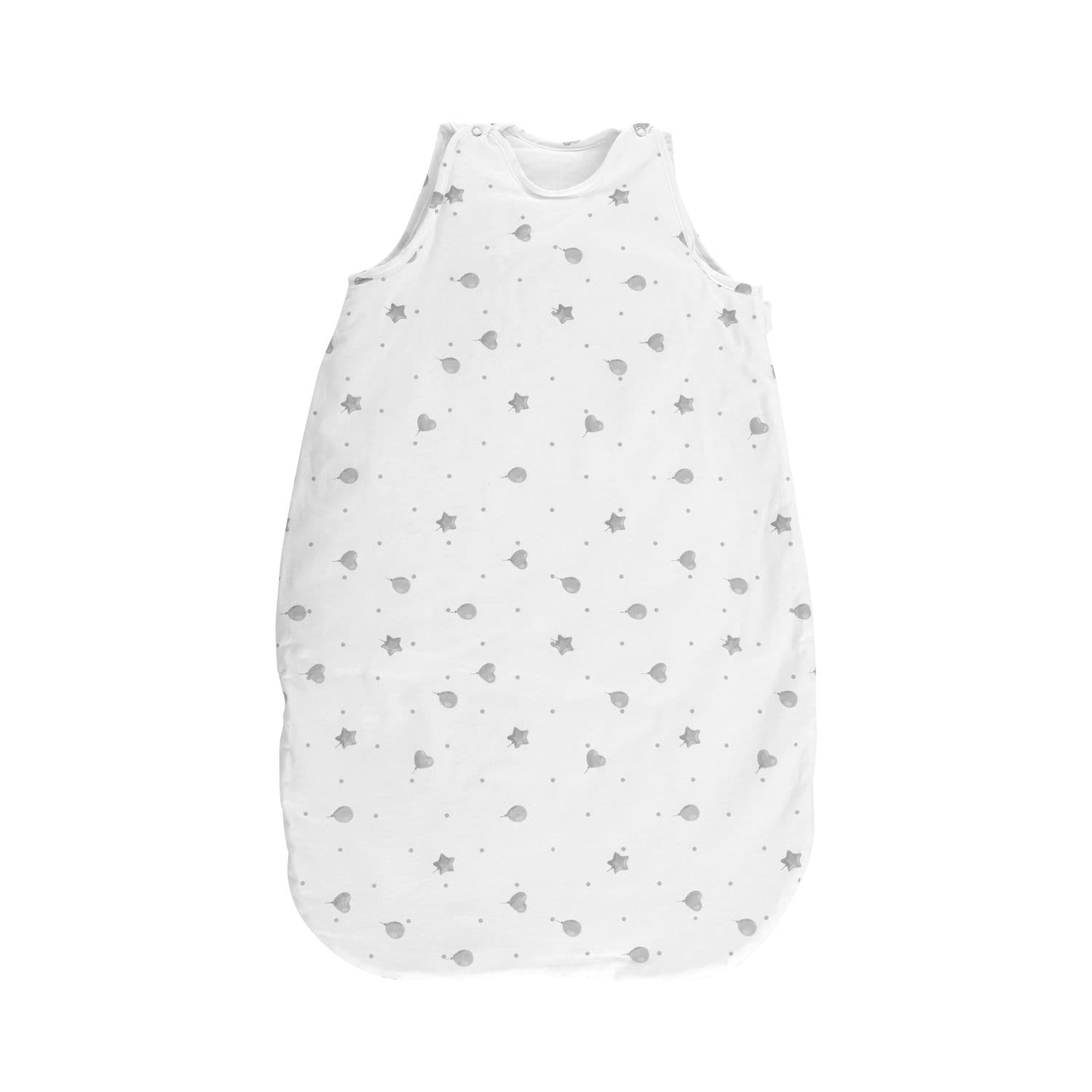 Lorelli Baby-Sommerschlafsack Summer, L&auml;nge 80 cm, Breite 42 cm, 100% Baumwolle grau weiss - Bild 1