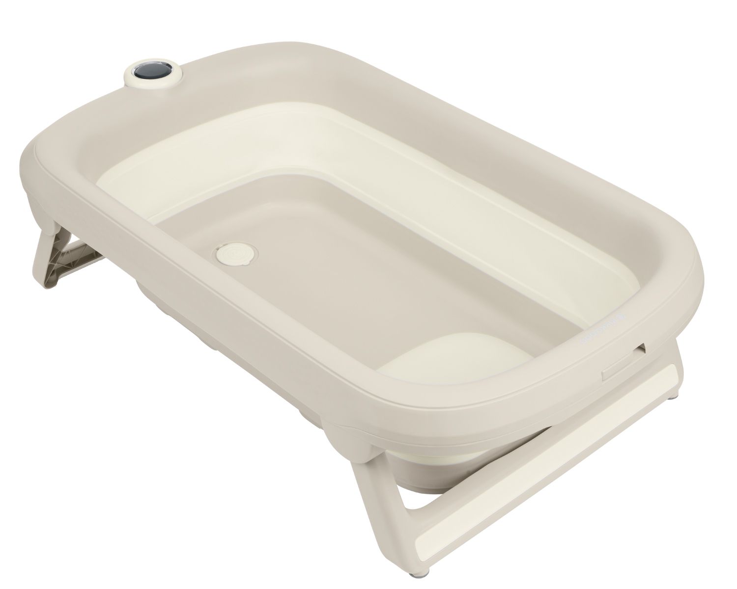 Kikkaboo Babybadewanne Rio faltbar rutschfest Wasserablauf Thermometer ab Geburt grau - Bild 1