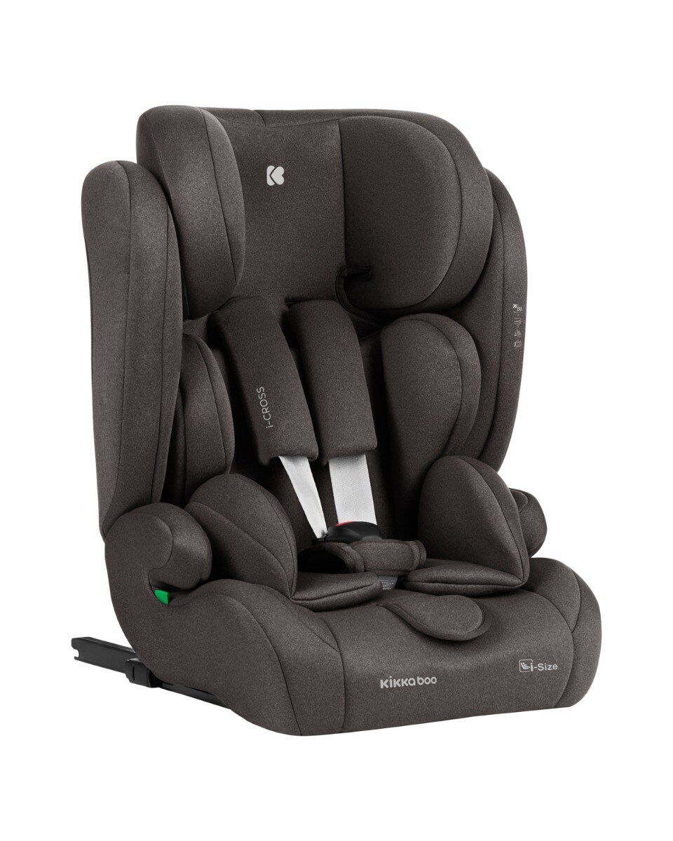 Kikkaboo Kindersitz i-Cross i-Size (76-150cm) Isofix Top Tether Kopfst&uuml;tze Gurt braun - Bild 1