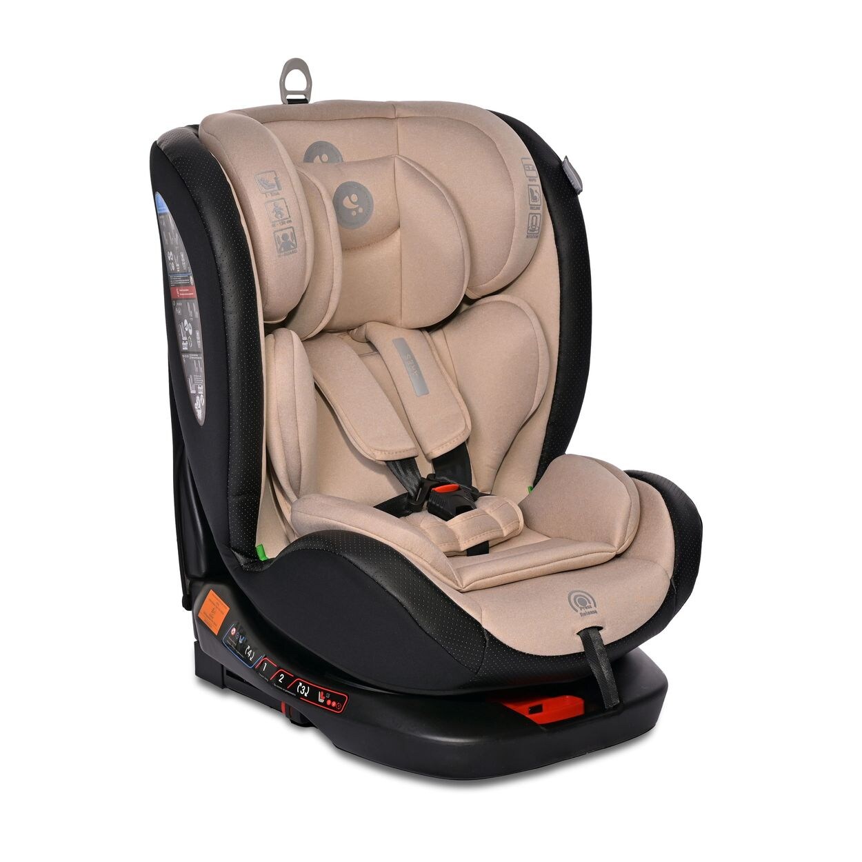 Lorelli Kindersitz Ares i-Size (40-150cm) Isofix, verstellbar, Sitz 360° drehbar beige