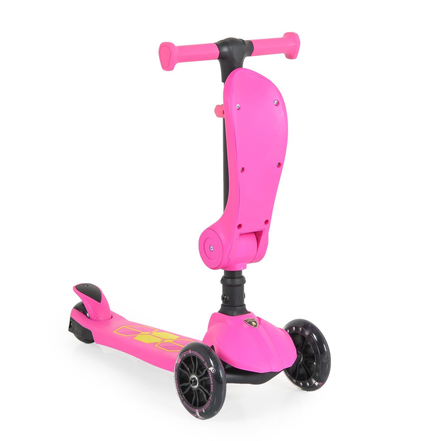 Moni Kinderroller 2 in 1 Lamborghini Laufrad, Lenkerh&ouml;he verstellbar, klappbar pink - Bild 1