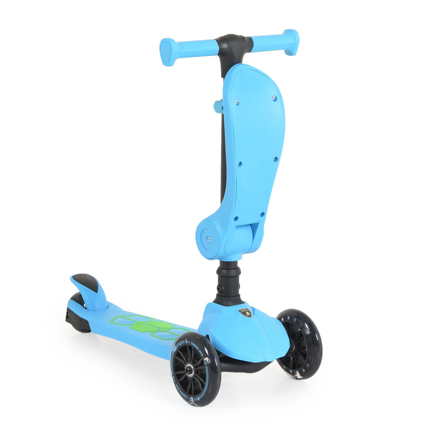 Moni Kinderroller 2 in 1 Lamborghini Laufrad, Lenkerh&ouml;he verstellbar, klappbar blau - Bild 1