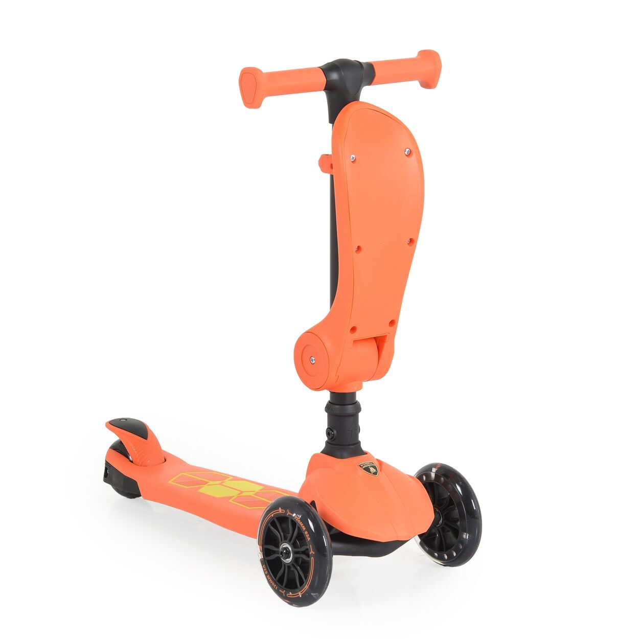 Moni Kinderroller 2 in 1 Lamborghini Laufrad, Lenkerhöhe verstellbar, klappbar orange