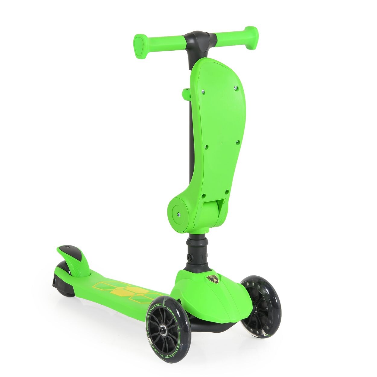 Moni Kinderroller 2 in 1 Lamborghini Laufrad, Lenkerhöhe verstellbar, klappbar grün