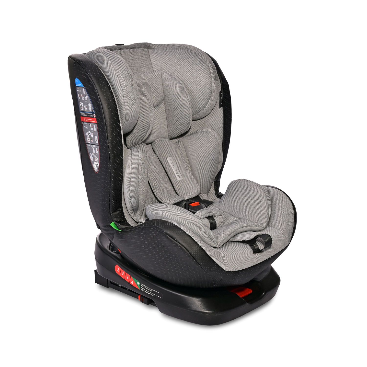 Lorelli i-Size Kindersitz Nebula (40-150cm) Isofix, 360&deg; drehbar, verstellbar grau - Bild 1