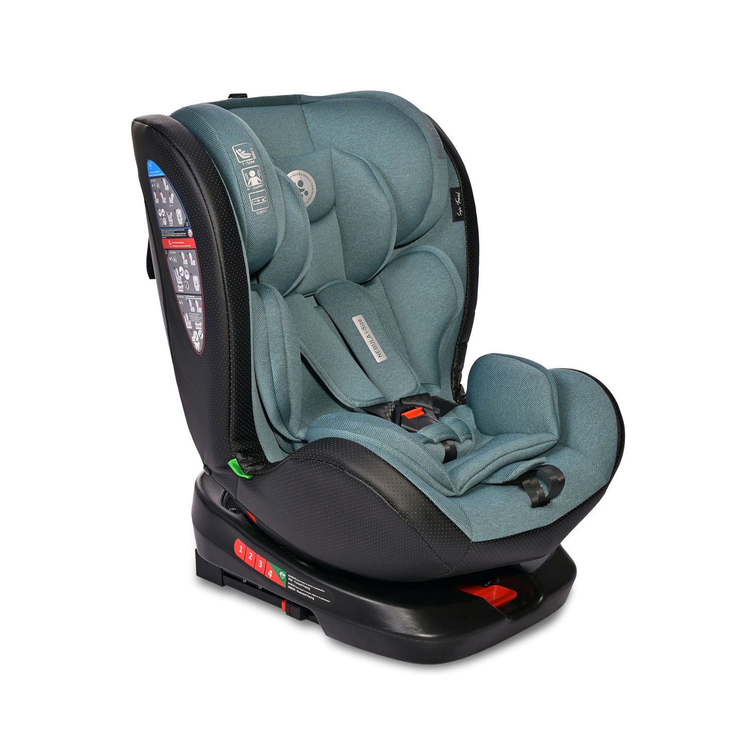 Lorelli i-Size Kindersitz Nebula (40-150cm) Isofix, 360&deg; drehbar, verstellbar gr&uuml;n - Bild 1